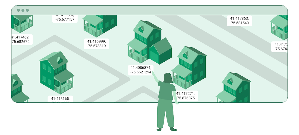 developer explaining geocoding