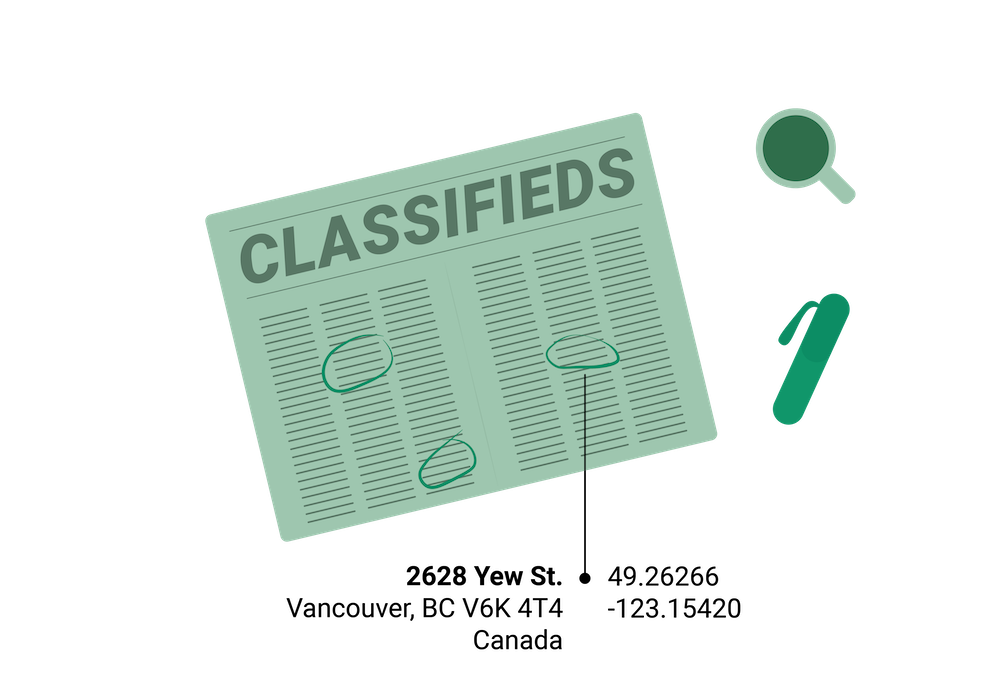 geocoding for classifieds