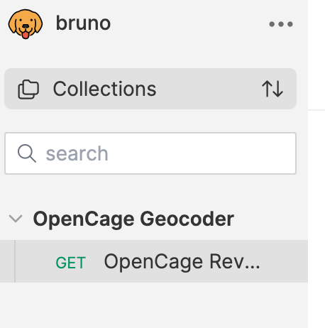 OpenCage Bruno tutorial step 3