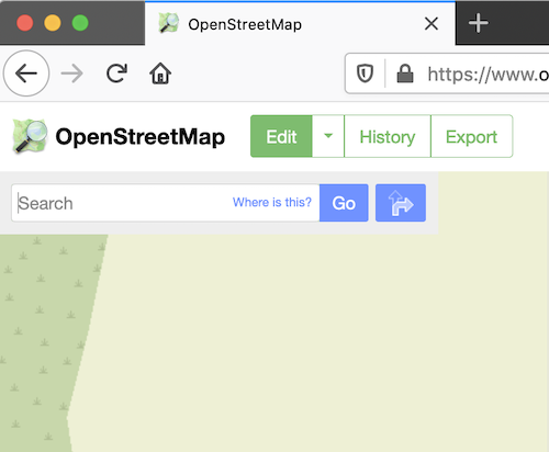 OSM edit button OSM edit button
