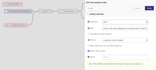 Thingstream - create an HTTP request Thingstream - create an HTTP request